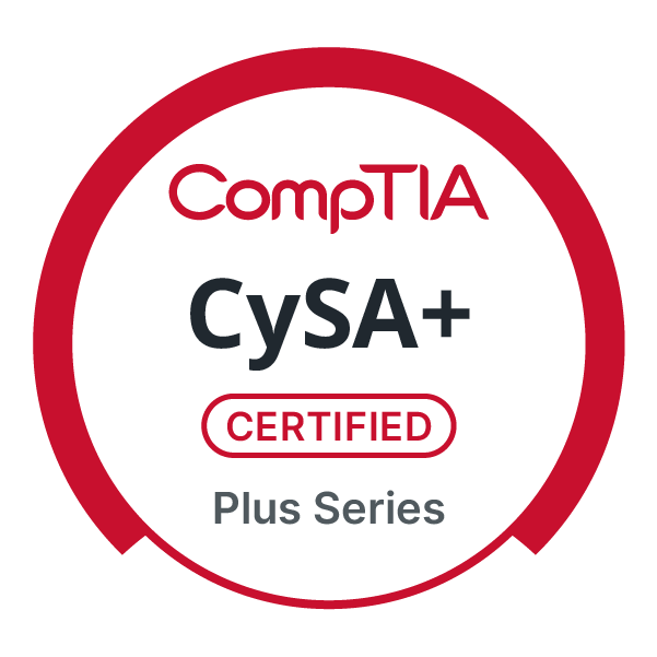 CompTIA CySA+ certified badge